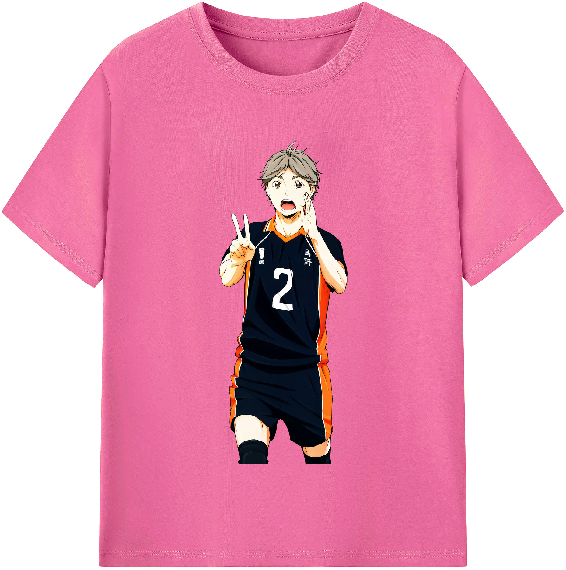 （画像用） ハイキュー!! Haikyu!! レディースカジュアルプリントTシャツ（綿100％）
